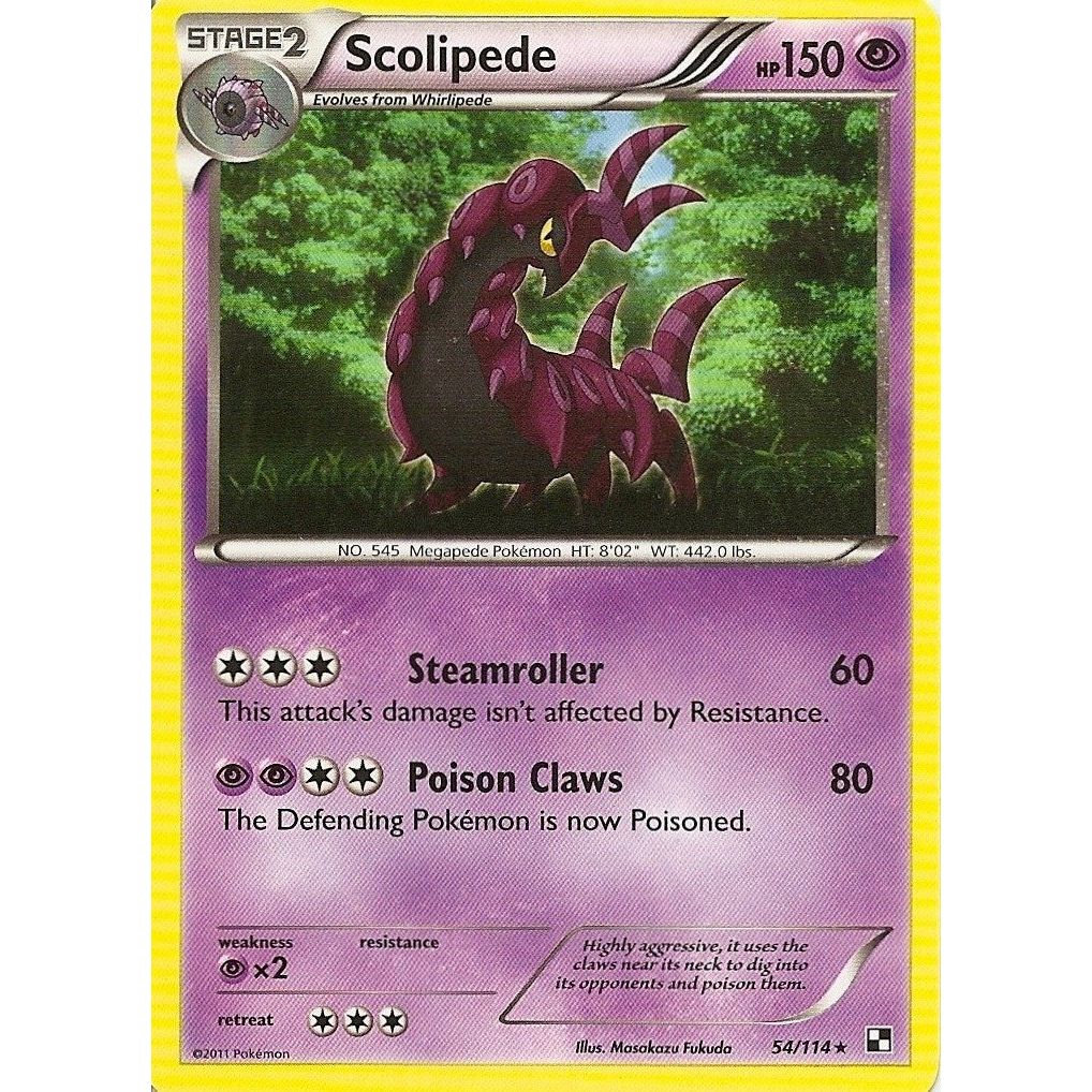Image for Scolipede - 54/114 (Cracked Ice Holo) (54/114) (BLE) - Pokemon