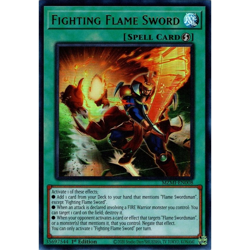 Image for Fighting Flame Sword (MZMI-EN008) (MZMI) - YuGiOh