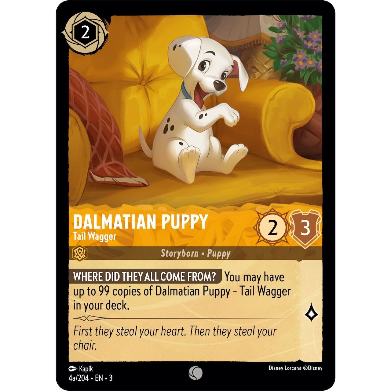 Image for Dalmatian Puppy - Tail Wagger (4a/204) (4a/204) (3) - Disney Lorcana