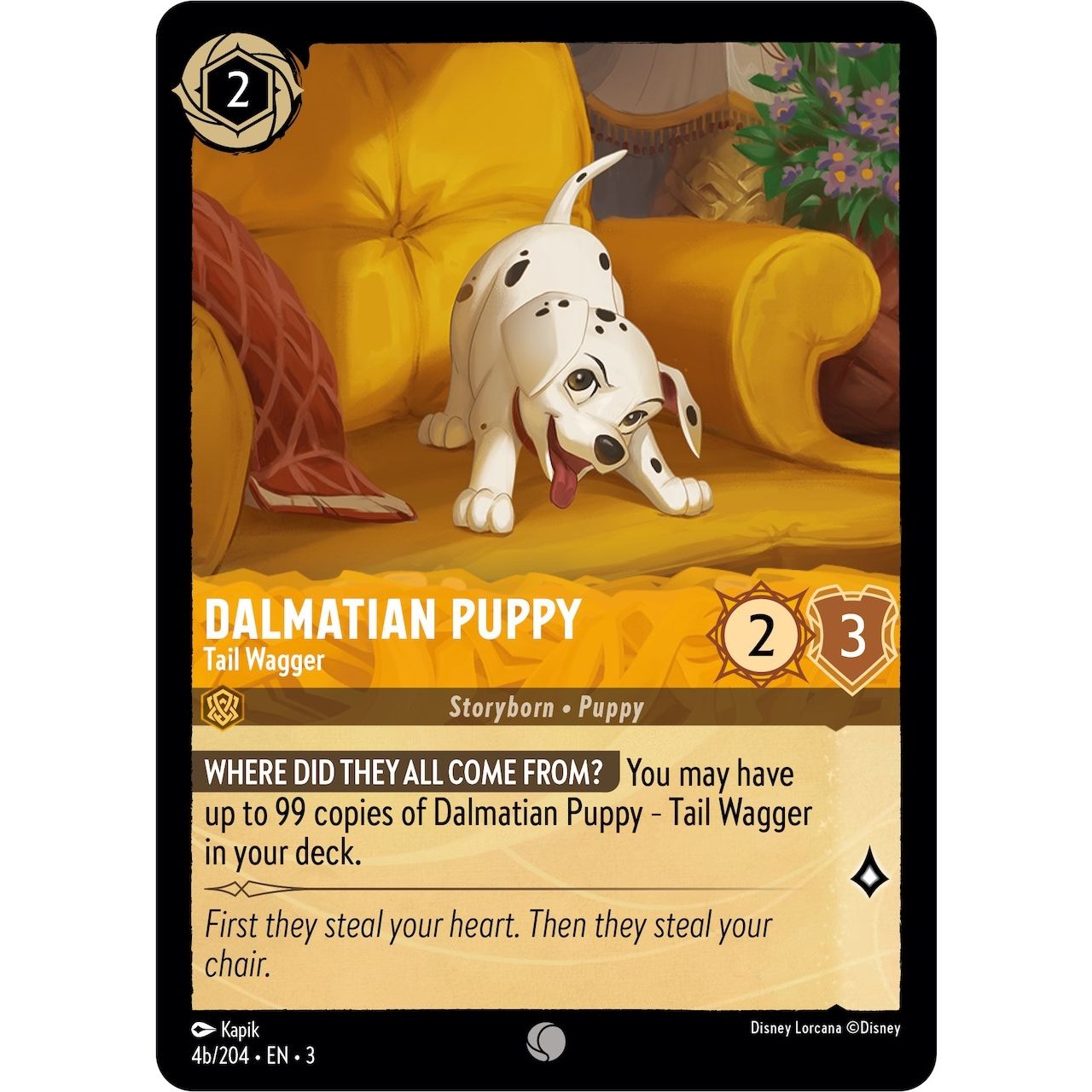Image for Dalmatian Puppy - Tail Wagger (4b/204) (4b/204) (3) - Disney Lorcana