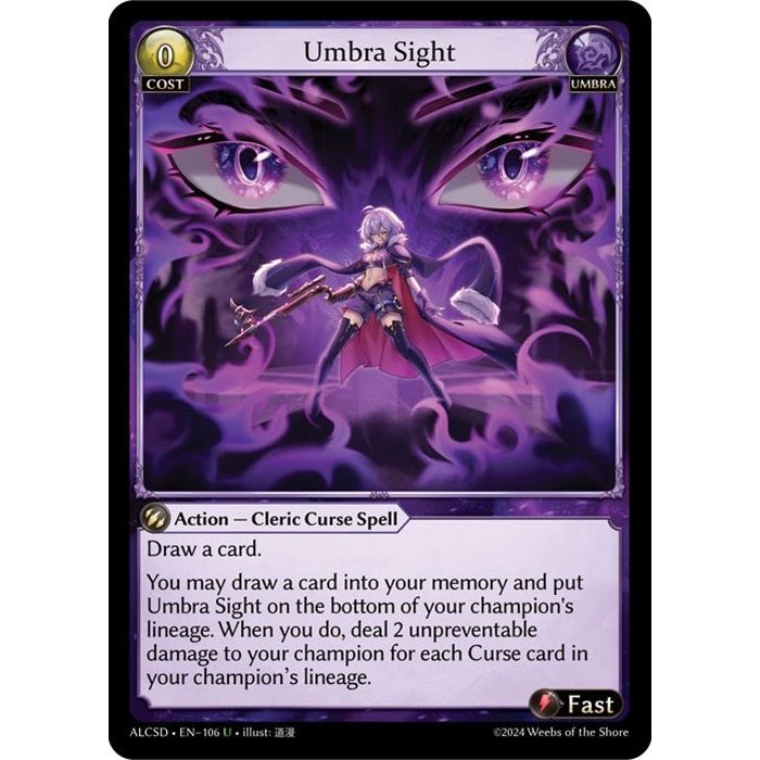 Image for Umbra Sight (106) (ALCSD) - Grand Archive TCG