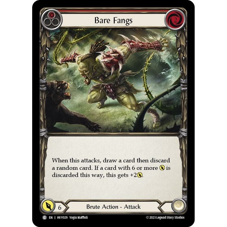 Image for Bare Fangs (Red) (HVY029) (HVY) - Flesh and Blood TCG