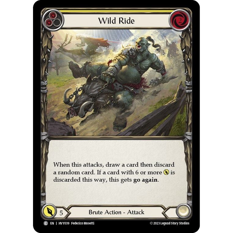 Image for Wild Ride (Yellow) (HVY039) (HVY) - Flesh and Blood TCG