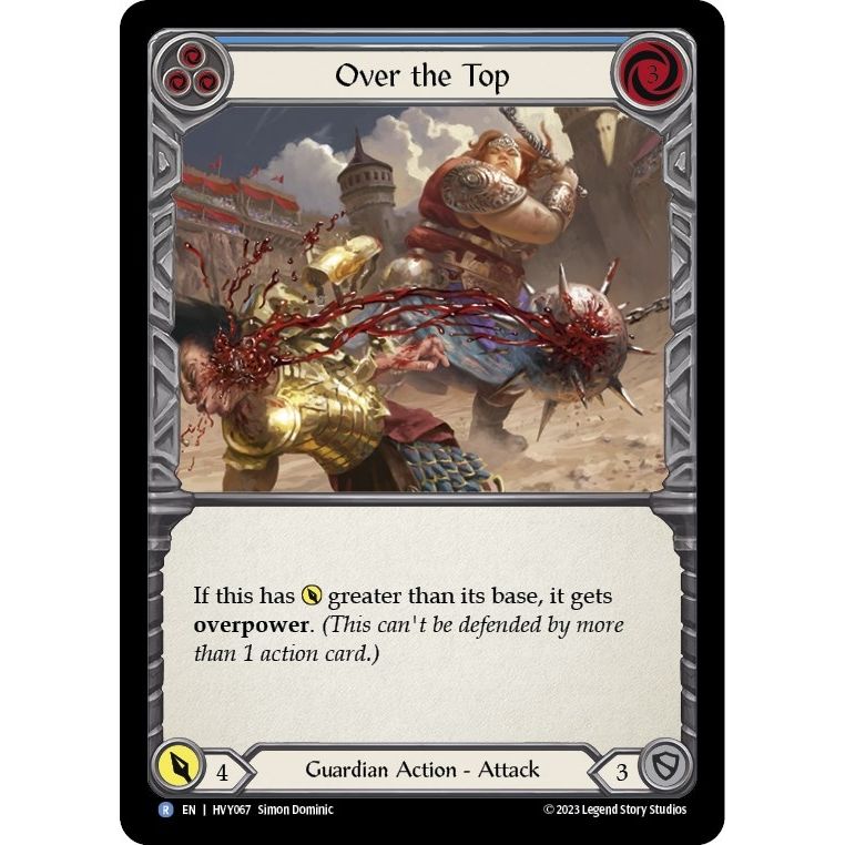 Image for Over the Top (Blue) (HVY067) (HVY) - Flesh and Blood TCG