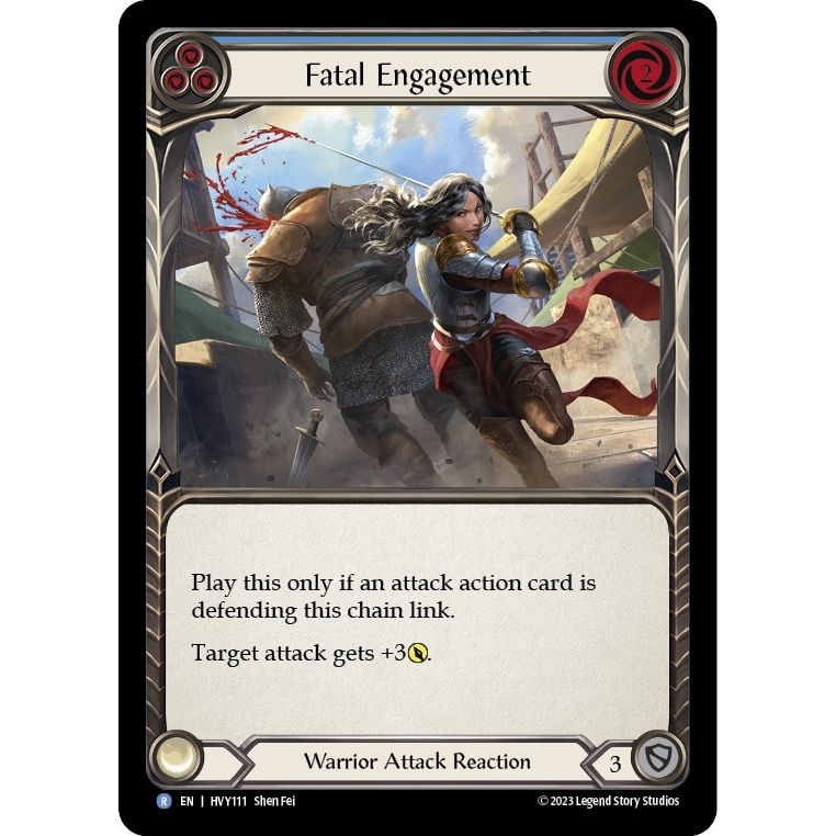 Image for Fatal Engagement (Blue) (HVY111) (HVY) - Flesh and Blood TCG