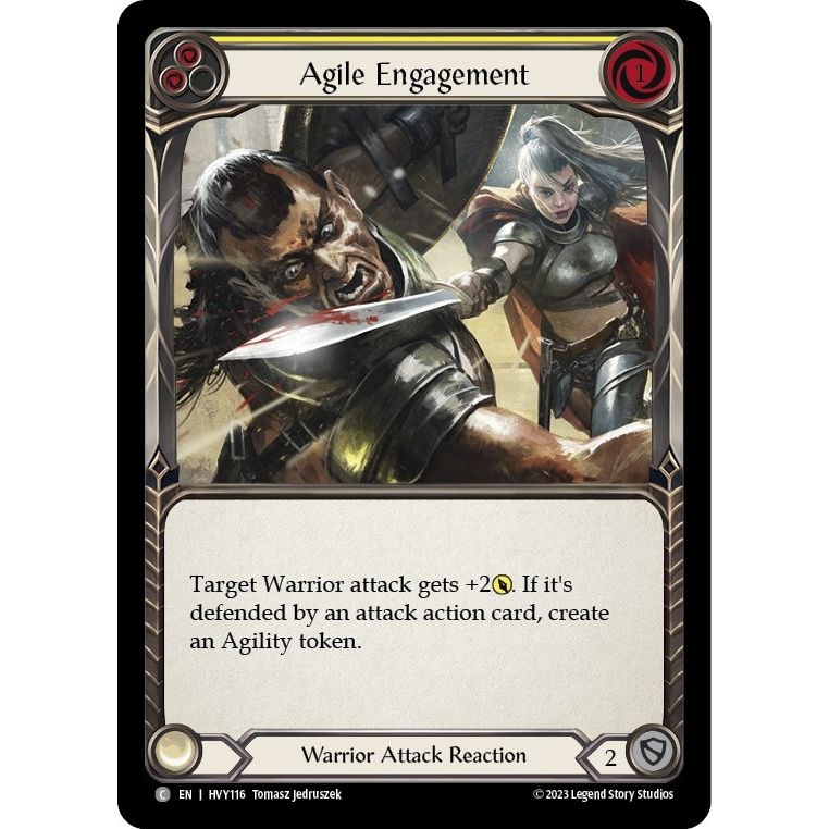 Image for Agile Engagement (Yellow) (HVY116) (HVY) - Flesh and Blood TCG