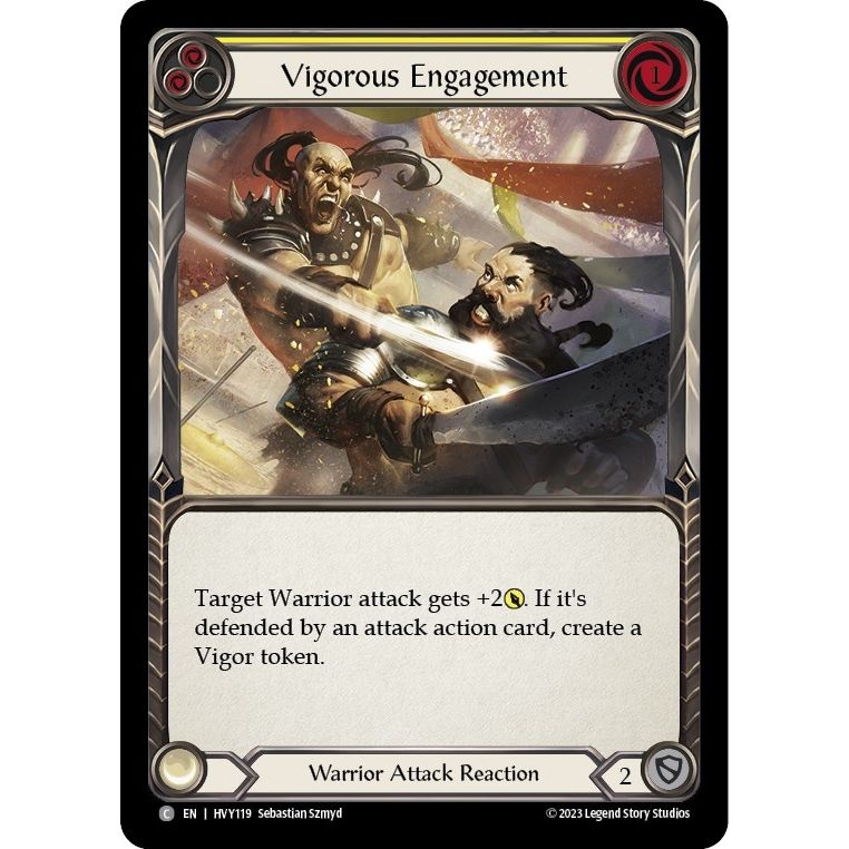 Image for Vigorous Engagement (Yellow) (HVY119) (HVY) - Flesh and Blood TCG