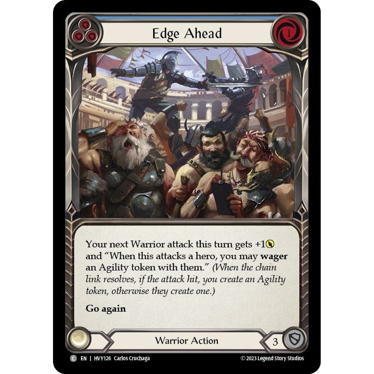Image for Edge Ahead (Blue) (HVY126) (HVY) - Flesh and Blood TCG
