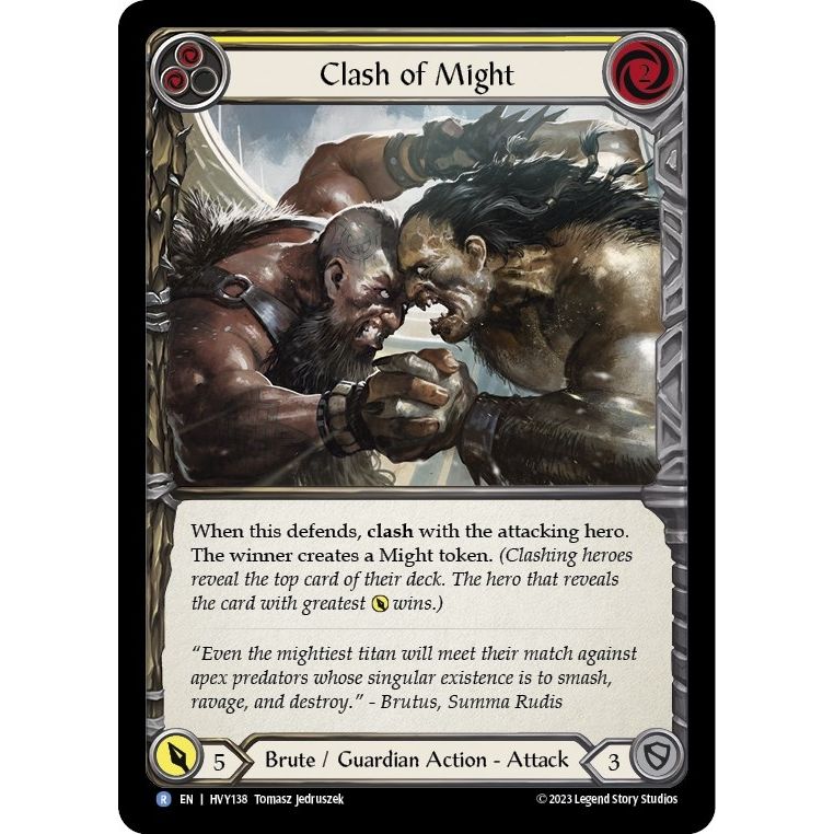 Image for Clash of Might (Yellow) (HVY138) (HVY) - Flesh and Blood TCG