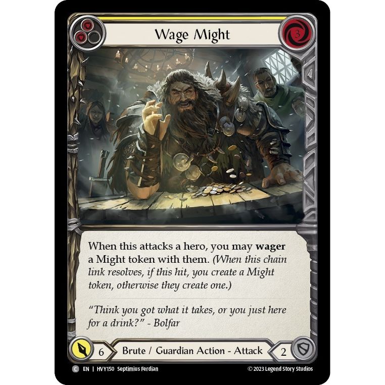 Image for Wage Might (Yellow) (HVY150) (HVY) - Flesh and Blood TCG