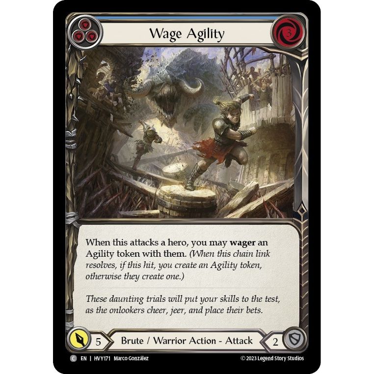 Image for Wage Agility (Blue) (HVY171) (HVY) - Flesh and Blood TCG