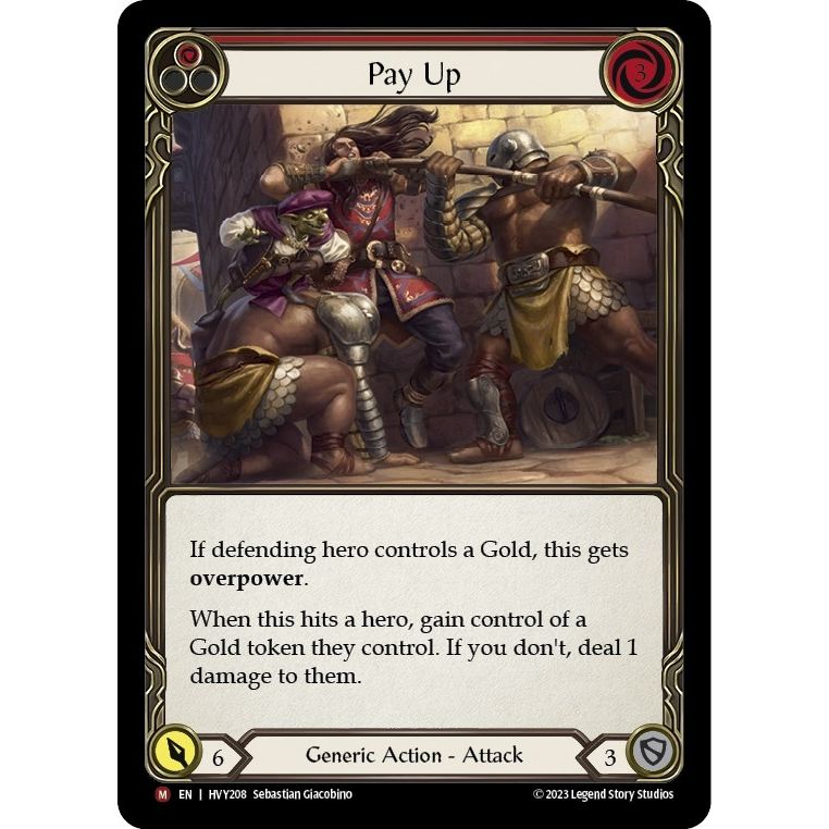 Image for Pay Up (HVY208) (HVY) - Flesh and Blood TCG