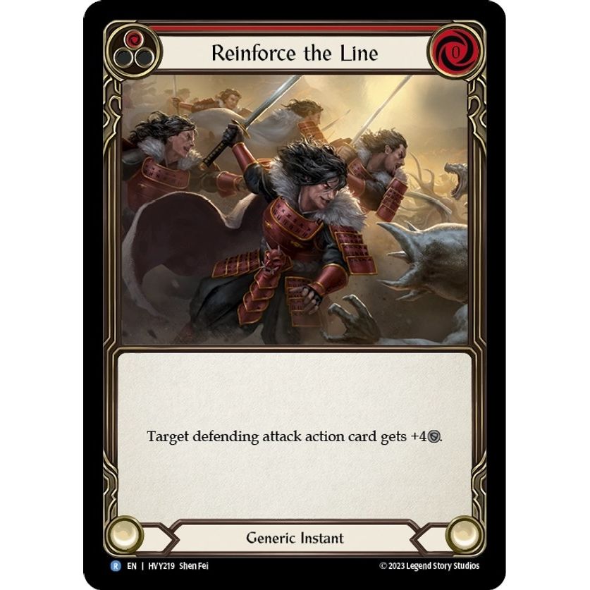 Image for Reinforce the Line (Red) (HVY219) (HVY) - Flesh and Blood TCG