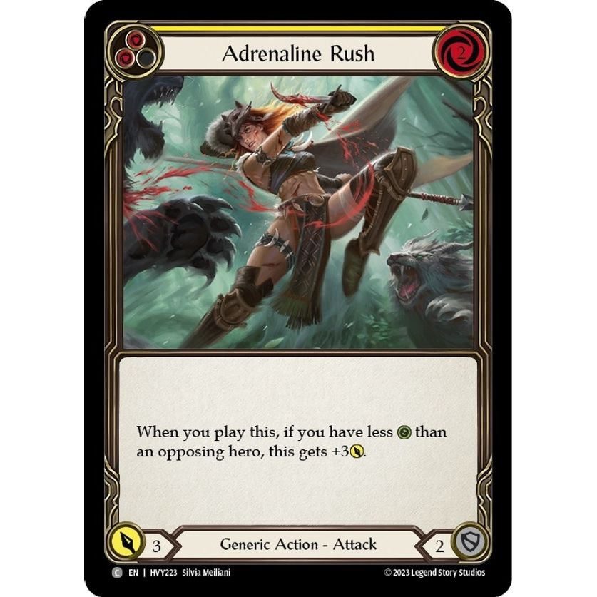 Image for Adrenaline Rush (Yellow) (HVY223) (HVY) - Flesh and Blood TCG