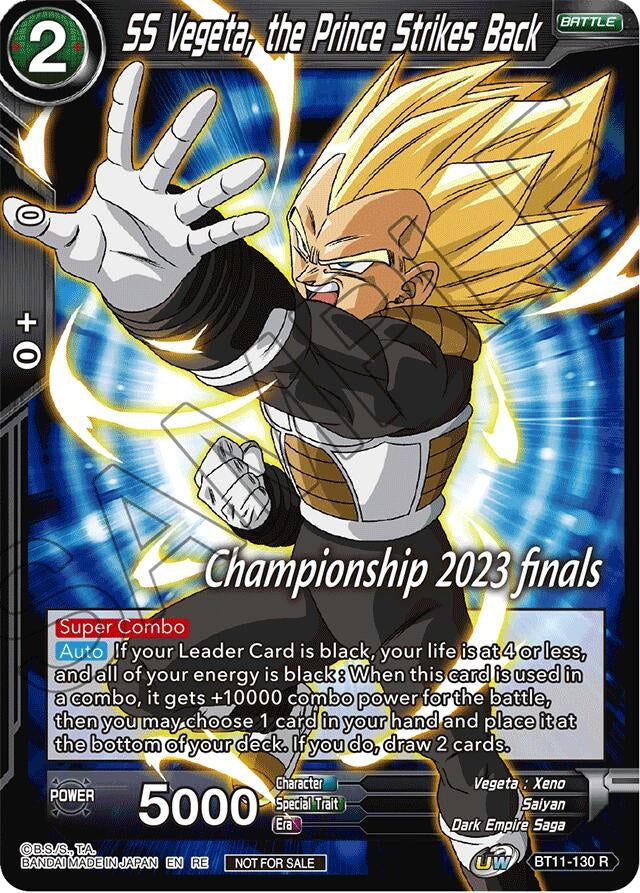 Image for SS Vegeta, the Prince Strikes Back (2023 Championship Finals Celebration Pack) (BT11-130) (TPR) - Dragon Ball Super: Masters