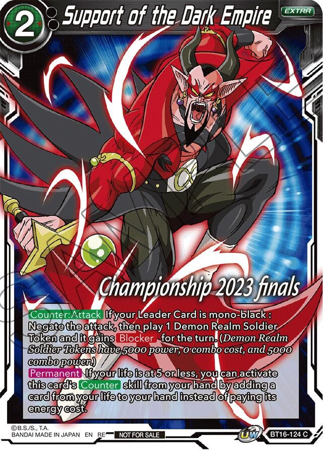 Image for Support of the Dark Empire (2023 Championship Finals Celebration Pack) (BT16-124) (TPR) - Dragon Ball Super: Masters