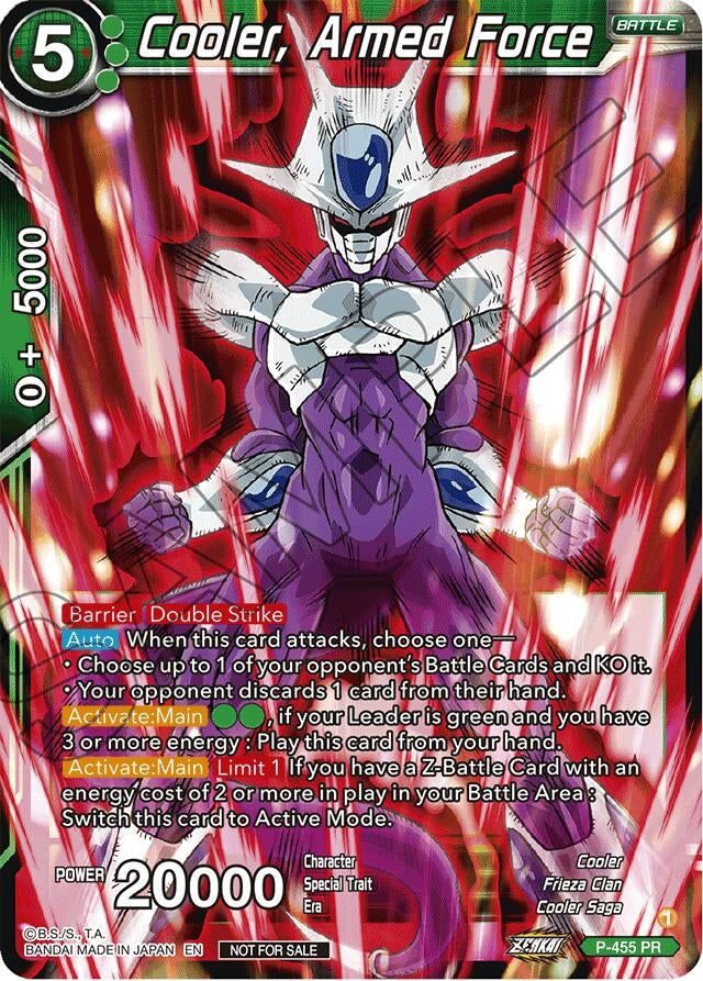 Image for Cooler, Armed Force (Championship 2023 Reward Pack) (P-455) (TPR) - Dragon Ball Super: Masters