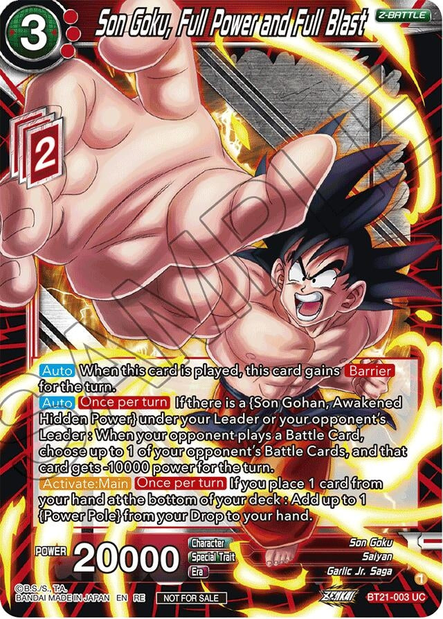 Image for Son Goku, Full Power and Full Blast (2023 Championship Finals Zenkai Premium Pack) (BT21-003) (TPR) - Dragon Ball Super: Masters