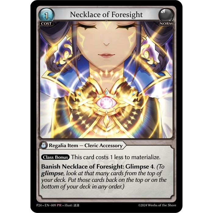 Image for Necklace of Foresight (009) (P) - Grand Archive TCG