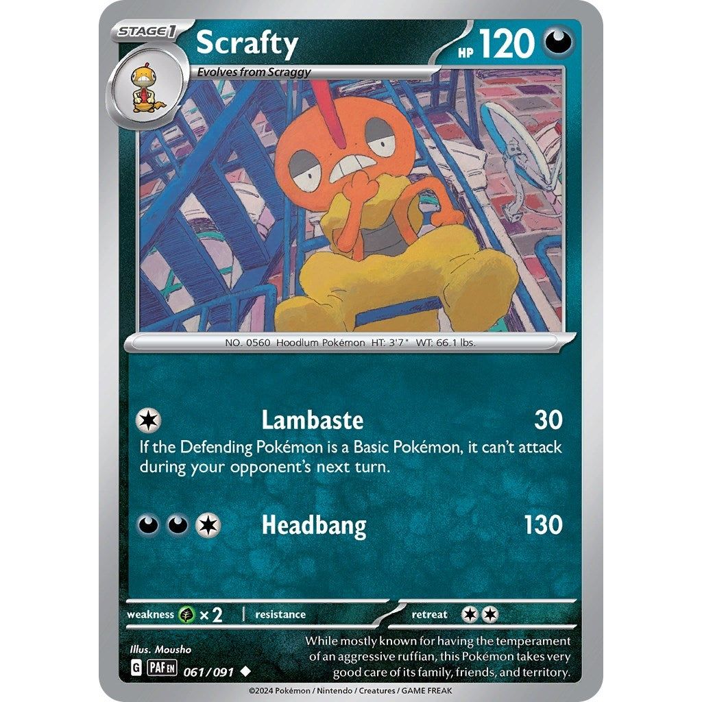 Image for Scrafty (061/091) (PAF) - Pokemon