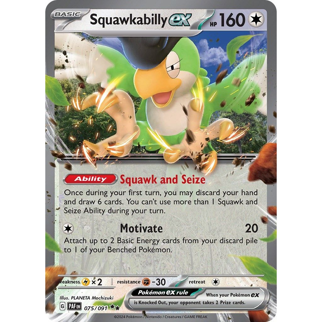 Image for Squawkabilly ex (075/091) (PAF) - Pokemon