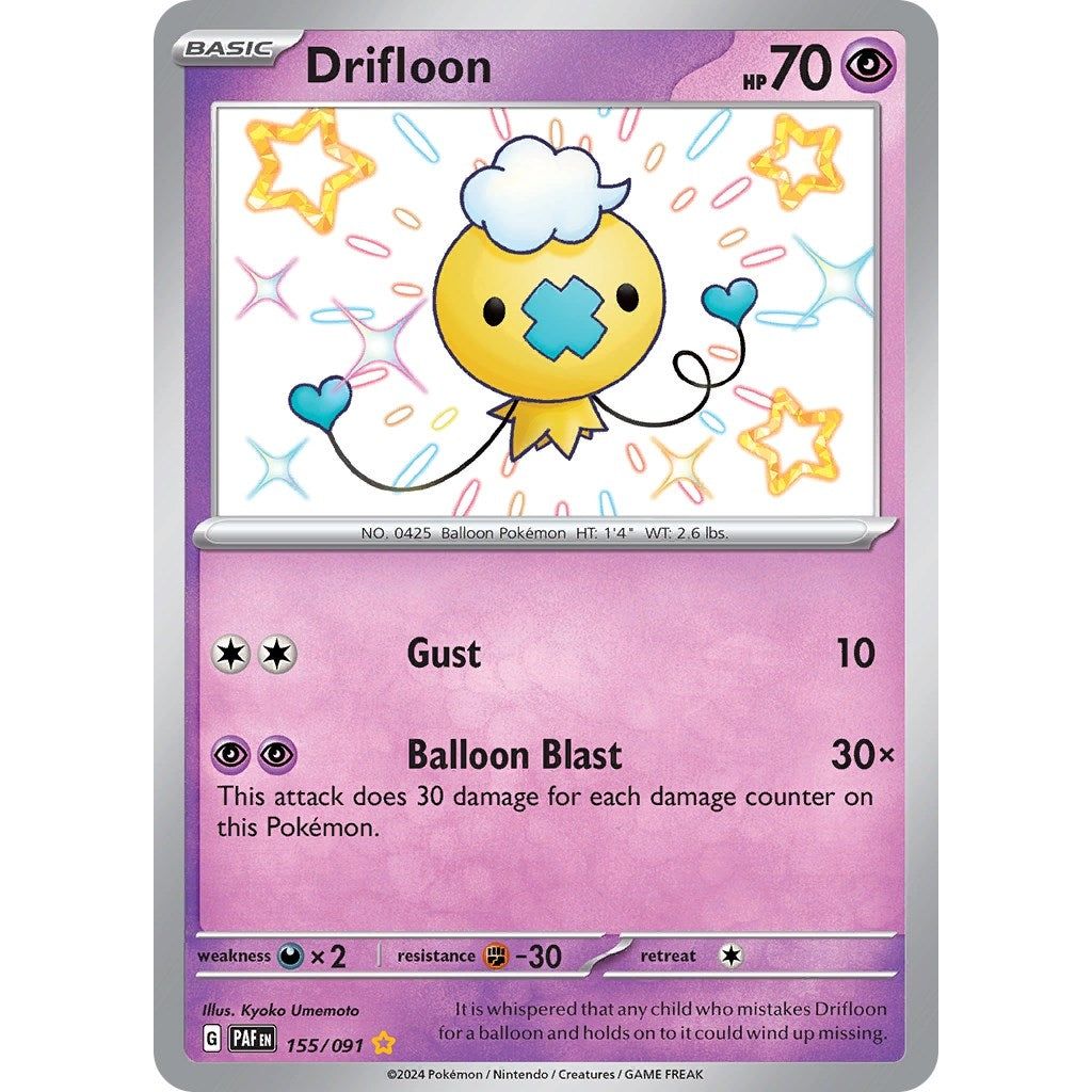 Image for Drifloon (155/091) (PAF) - Pokemon