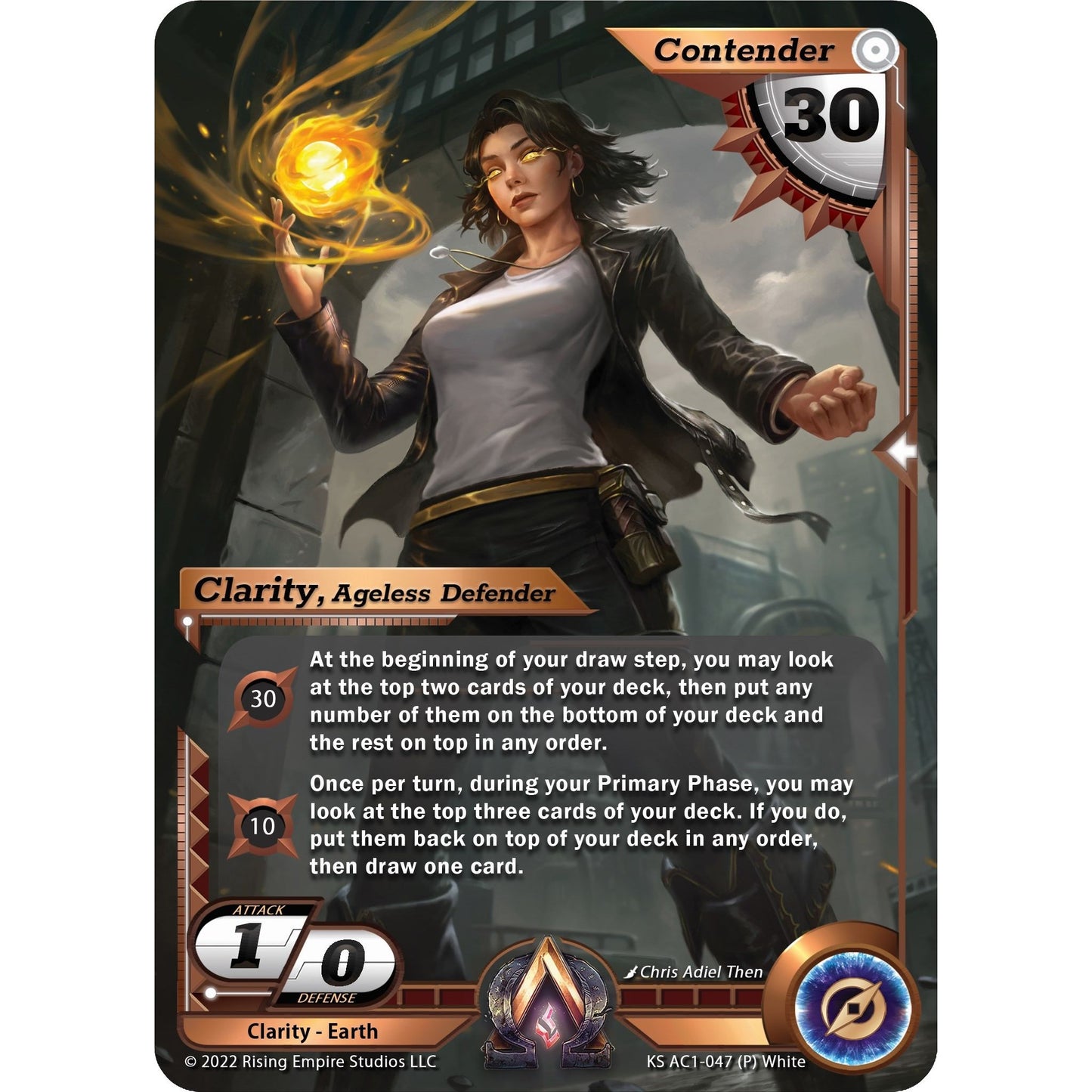 Image for Clarity, Ageless Defender (Stretch Goal Promo) (KS AC1-047) (KS AC1) - Alpha Clash