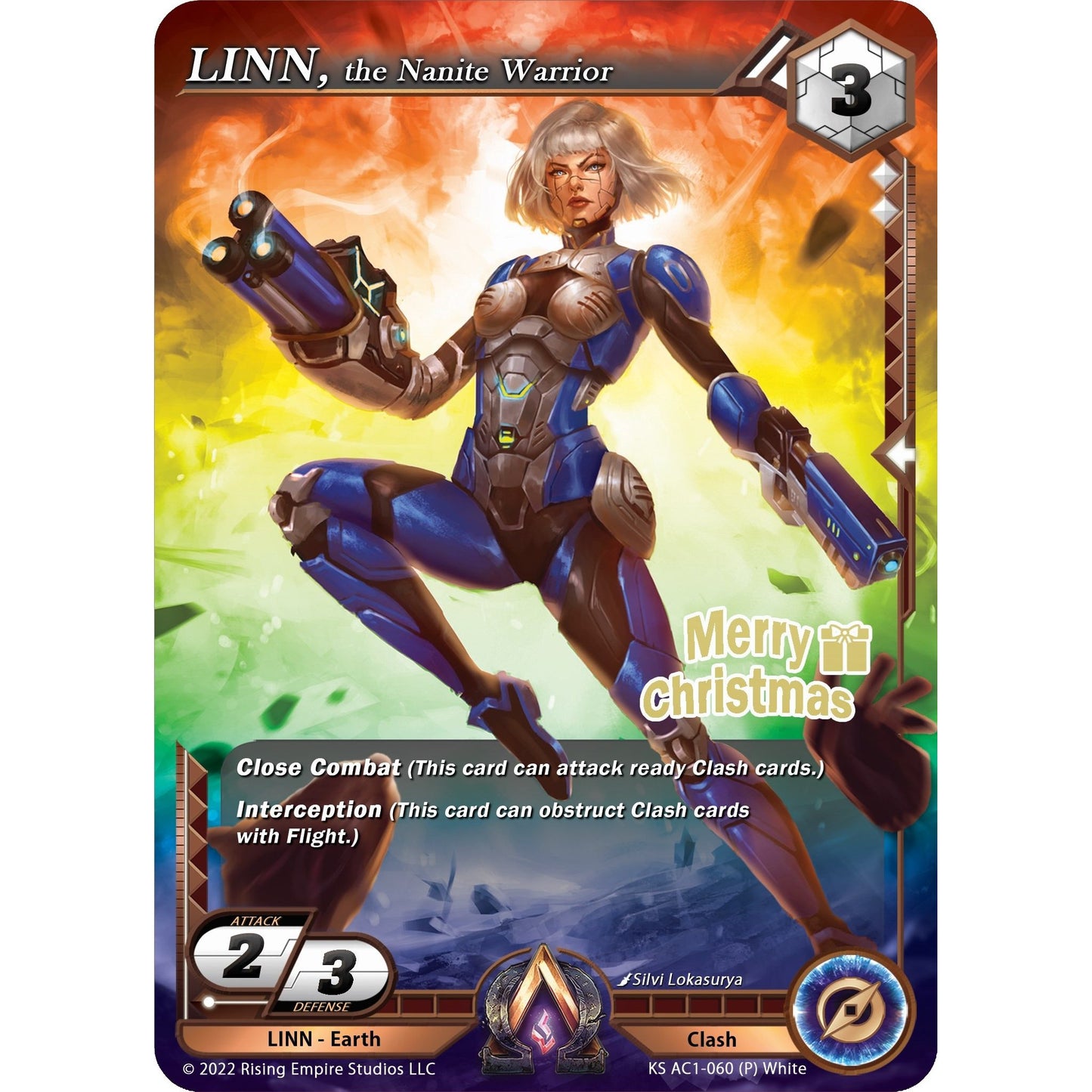 Image for LINN, the Nanite Warrior (Merry Christmas Promo) (KS AC1-060) (KS AC1) - Alpha Clash