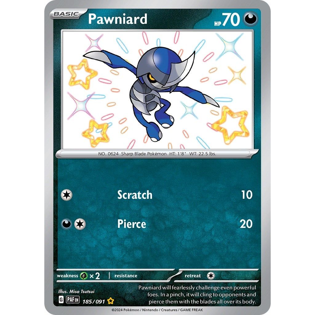 Image for Pawniard (185/091) (PAF) - Pokemon