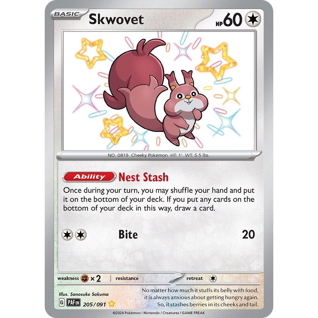 Image for Skwovet (205/091) (PAF) - Pokemon