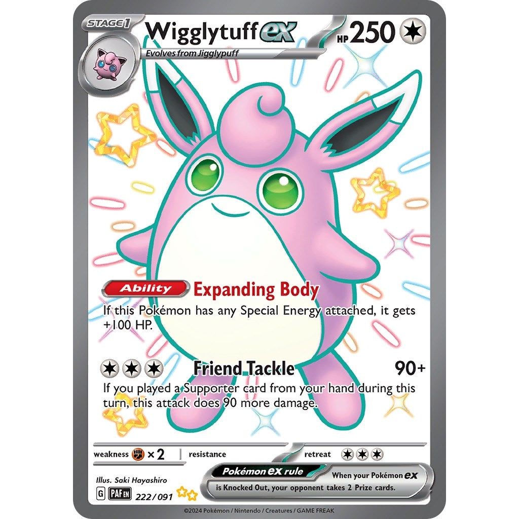 Image for Wigglytuff ex (222/091) (PAF) - Pokemon