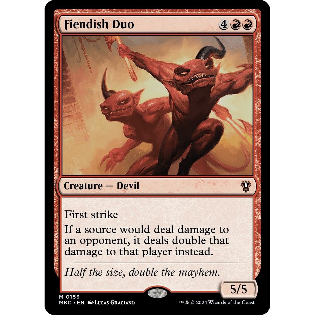 Image for Fiendish Duo (153) (MKC) - Magic: The Gathering