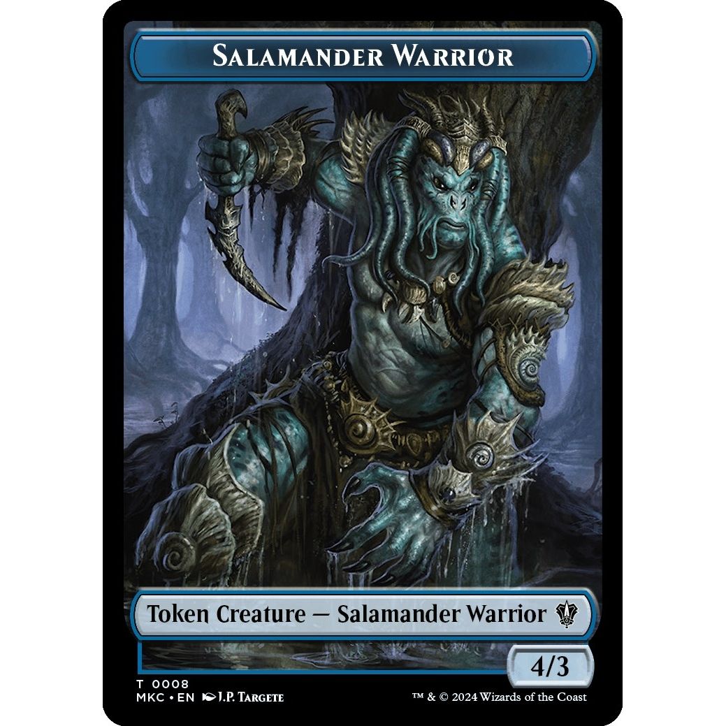Image for Salamander Warrior // Zombie Double-Sided Token (8 // 11) (MKC) - Magic: The Gathering
