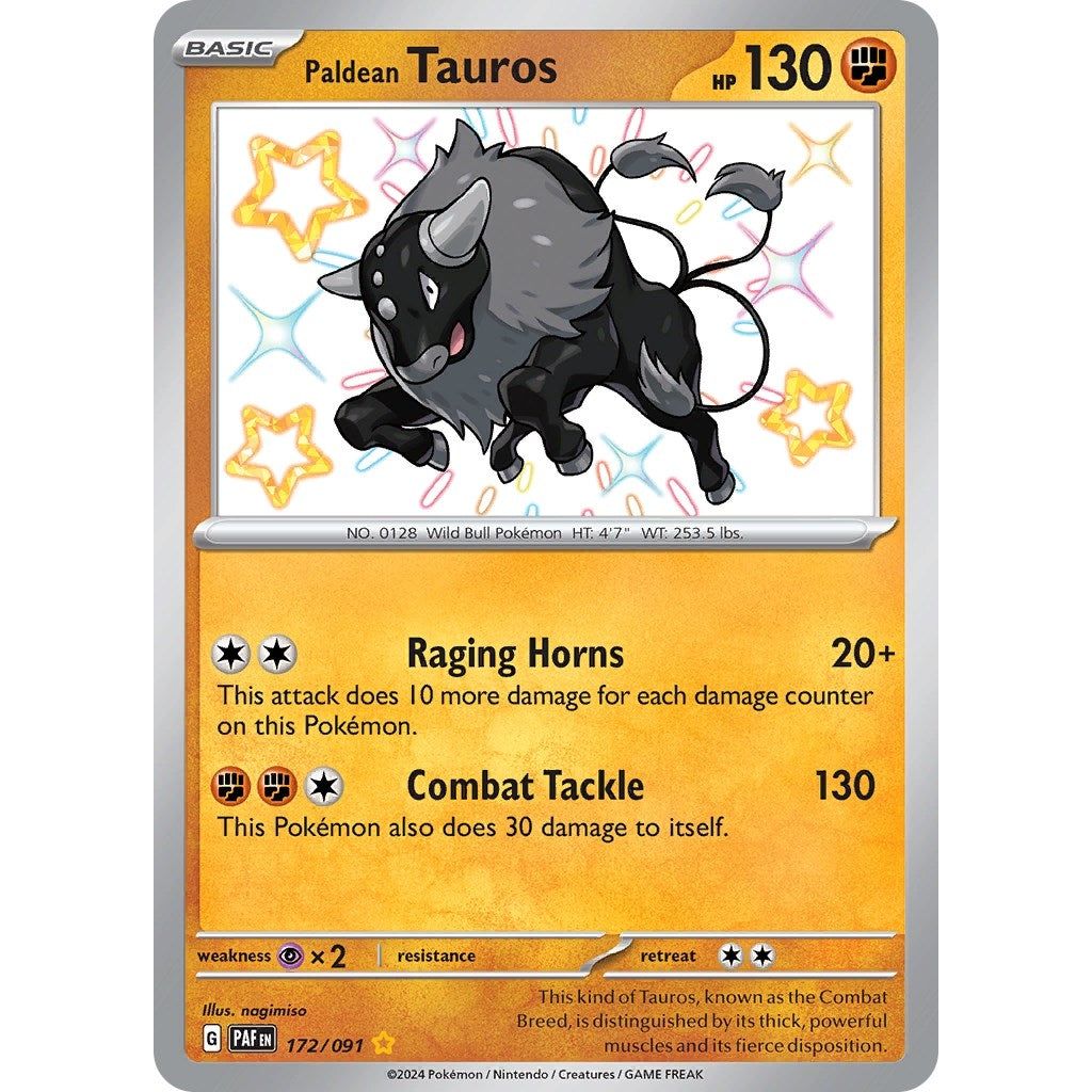 Image for Paldean Tauros (172/091) (PAF) - Pokemon