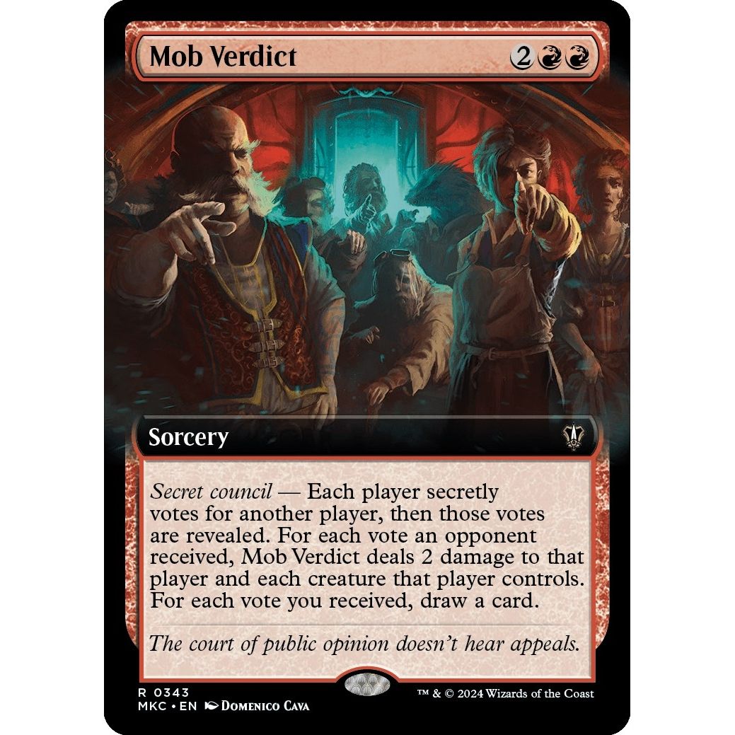 Image for Mob Verdict (Extended Art) (343) (MKC) - Magic: The Gathering