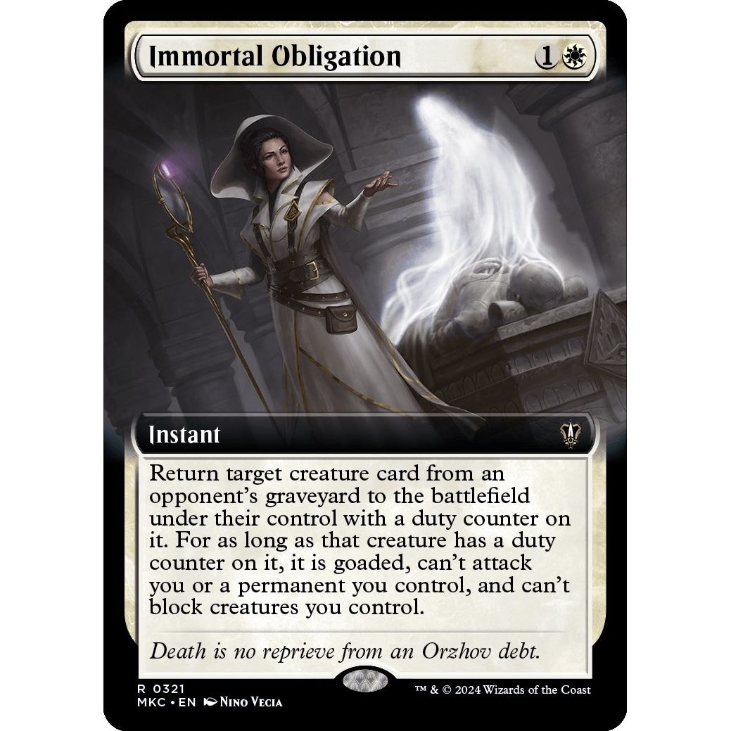Image for Immortal Obligation (Extended Art) (321) (MKC) - Magic: The Gathering