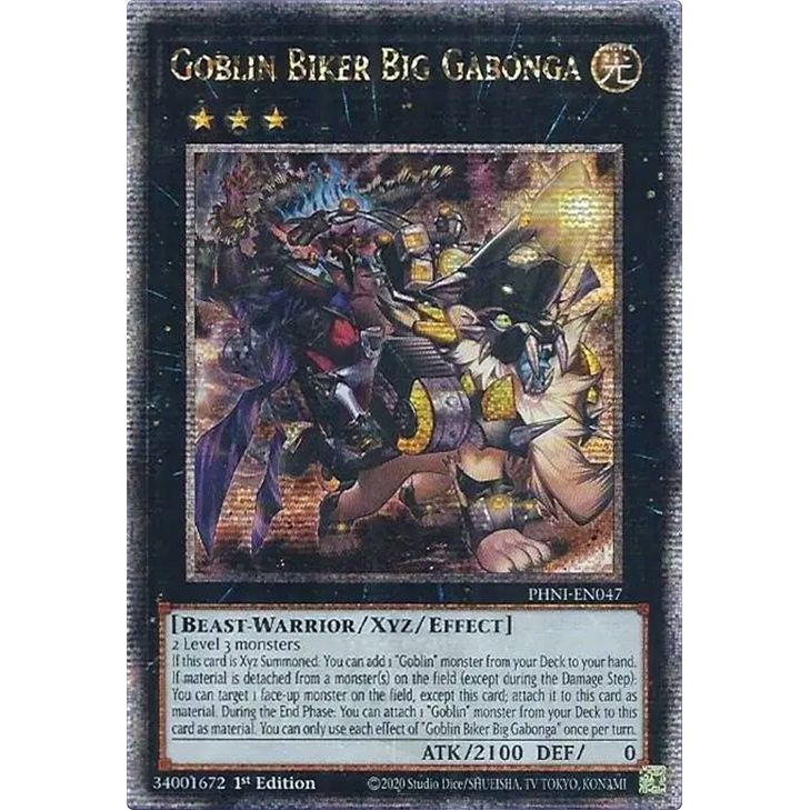 Image for Goblin Biker Big Gabonga (Quarter Century Secret Rare) (PHNI-EN047) (PHNI) - YuGiOh