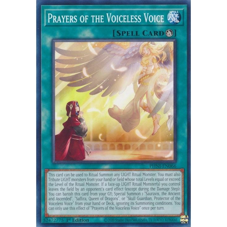 Image for Prayers of the Voiceless Voice (PHNI-EN066) (PHNI) - YuGiOh