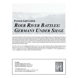 Image for Panzer Grenadier: Roer River Battles Supplement Book - Boardgames