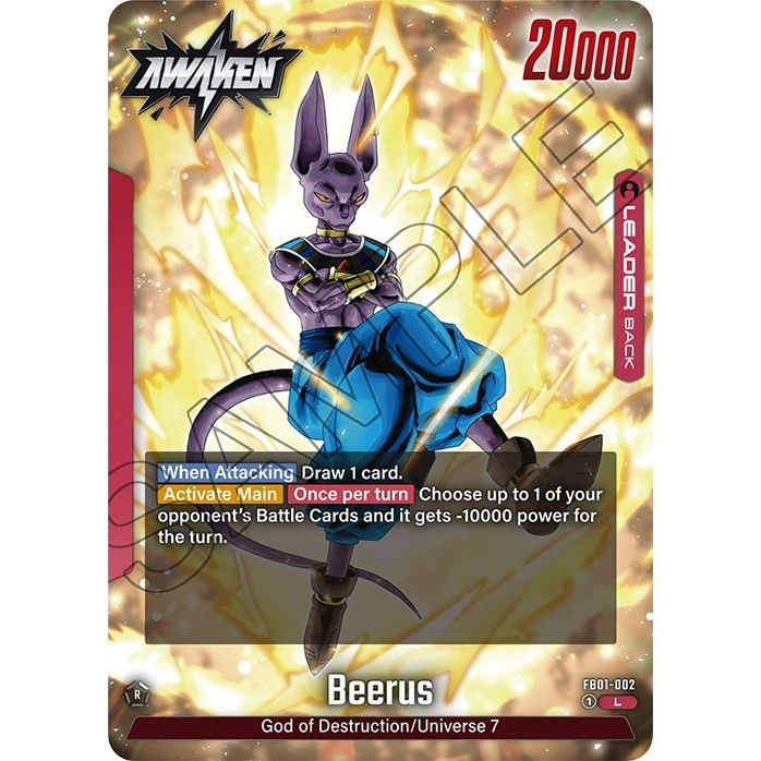Image for Beerus - FB01-002 (FB01-002) (FB01) - Dragon Ball Super: Fusion World