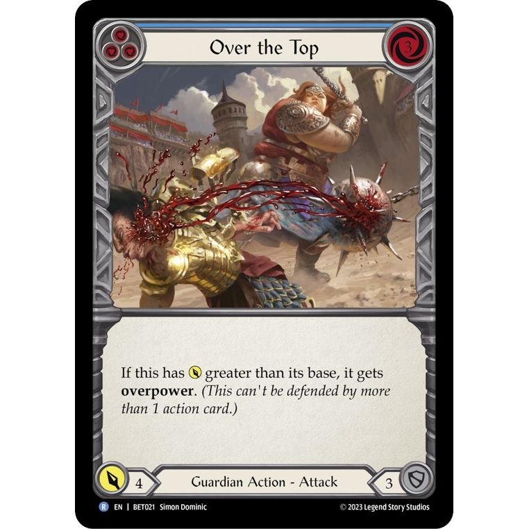 Image for Over the Top (Blue) (BET021) - Flesh and Blood TCG