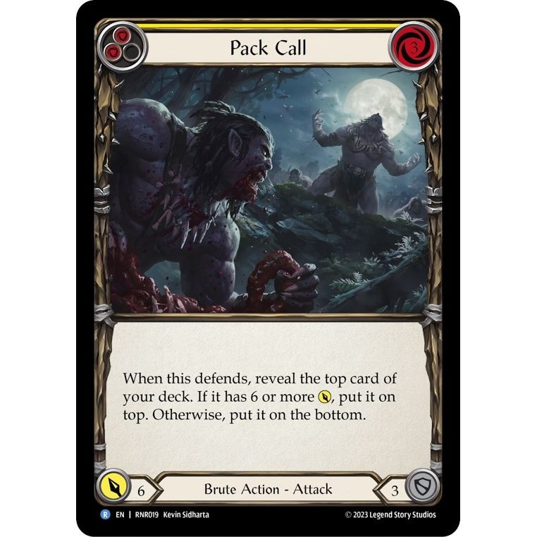 Image for Pack Call (Yellow) (RNR019) - Flesh and Blood TCG