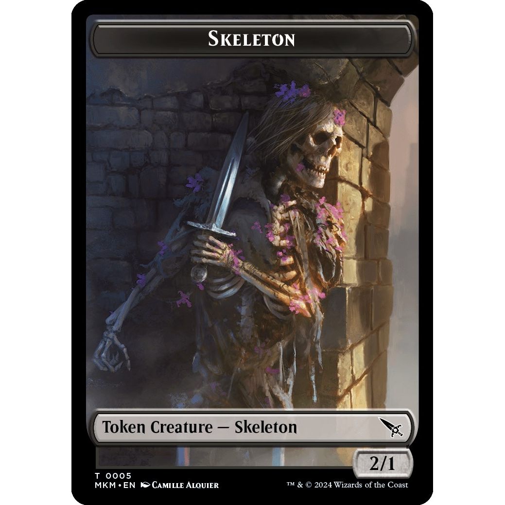 Image for Skeleton Token (5) (MKM) - Magic: The Gathering
