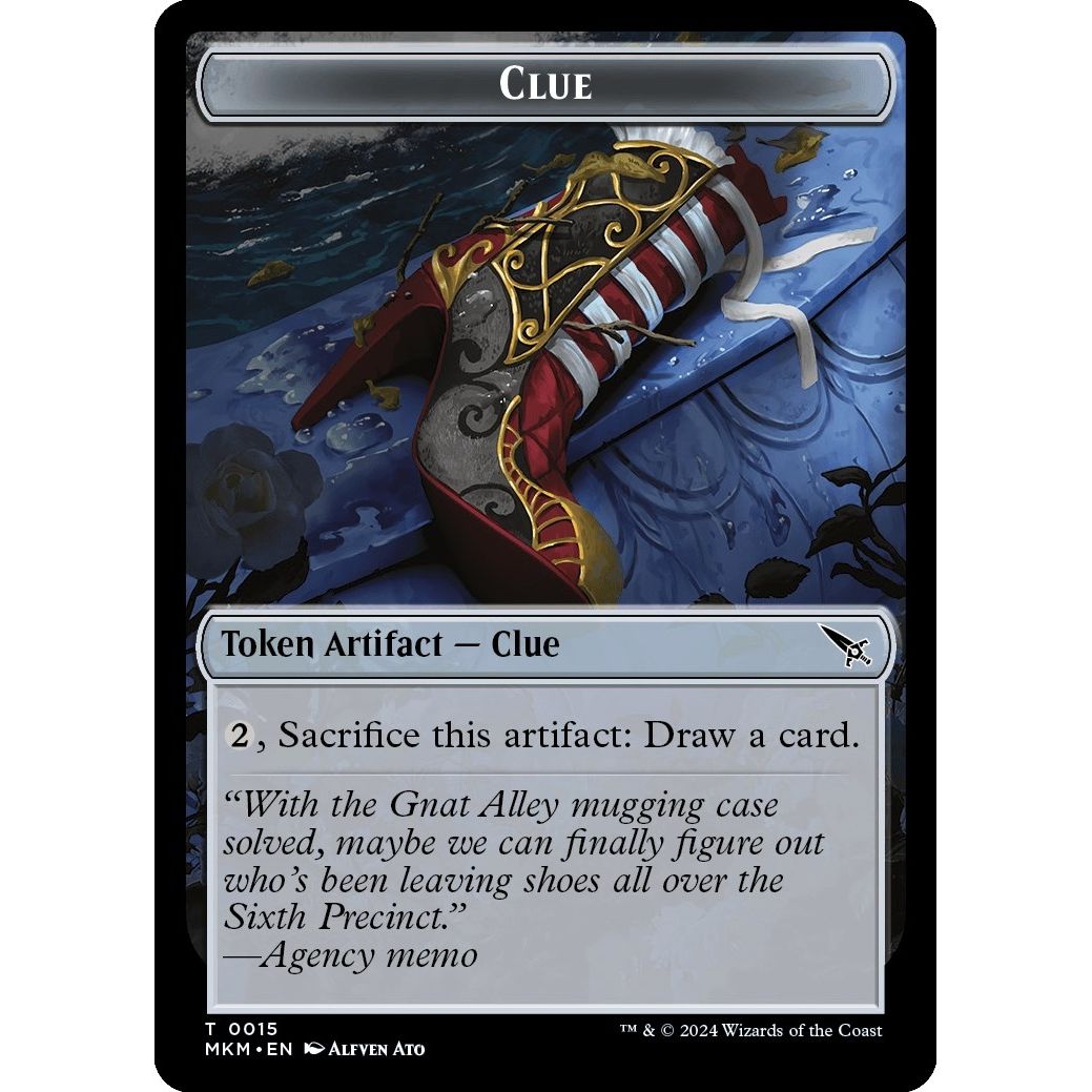 Image for Clue (0015) // A 0042 Double-Sided Token (15 // 42) (MKM) - Magic: The Gathering