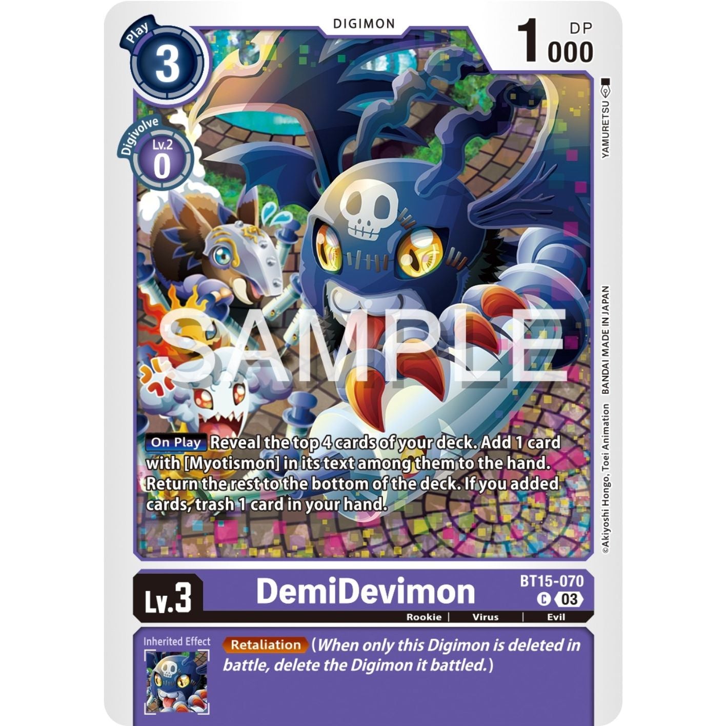Image for DemiDevimon (BT15-070 C) (BT15) - Digimon Card Game