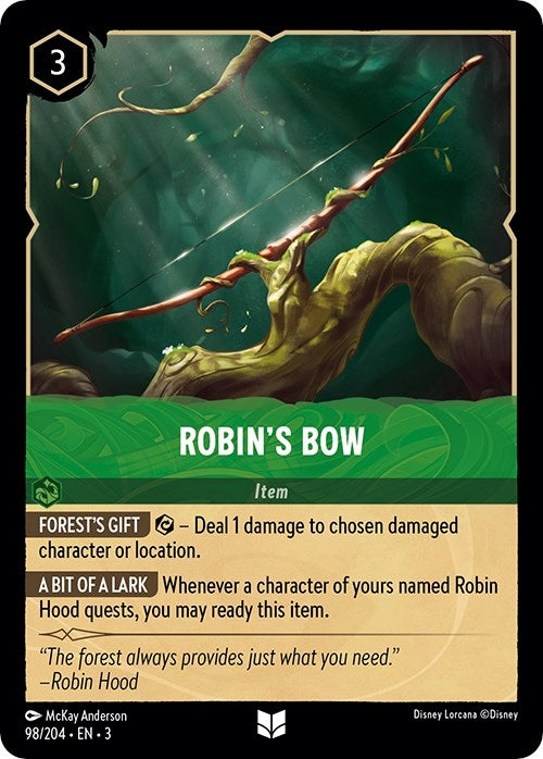 Image for Robin's Bow (98/204) (3) - Disney Lorcana