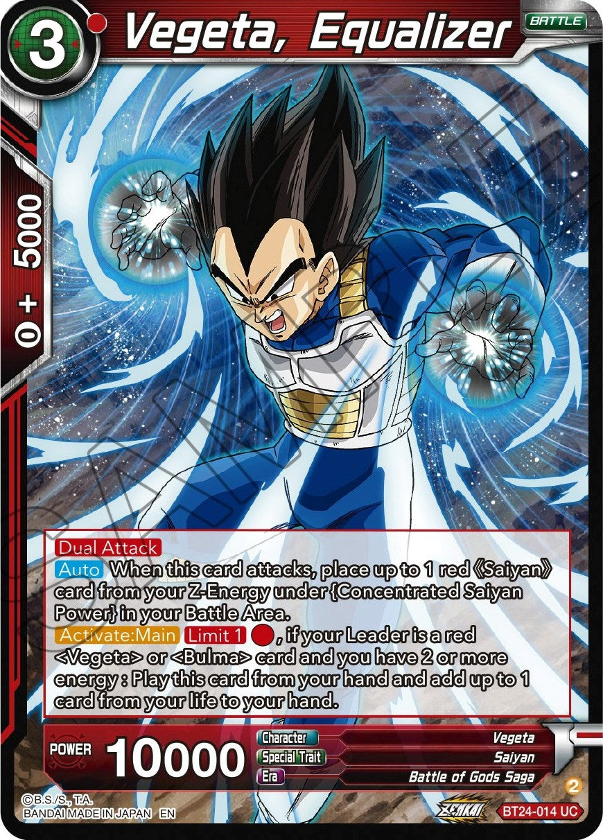 Image for Vegeta, Equalizer (BT24-014) (BT24) - Dragon Ball Super: Masters