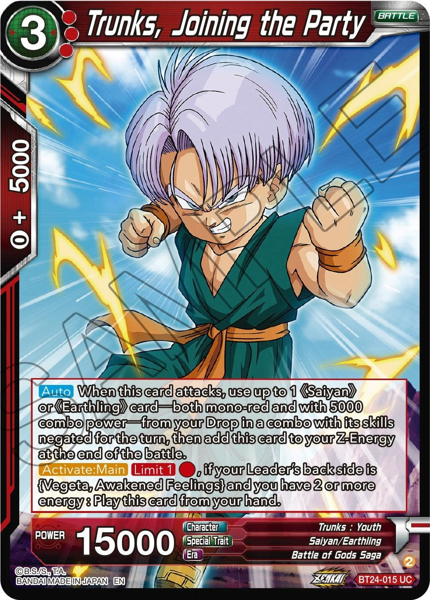 Image for Trunks, Joining the Party (BT24-015) (BT24) - Dragon Ball Super: Masters