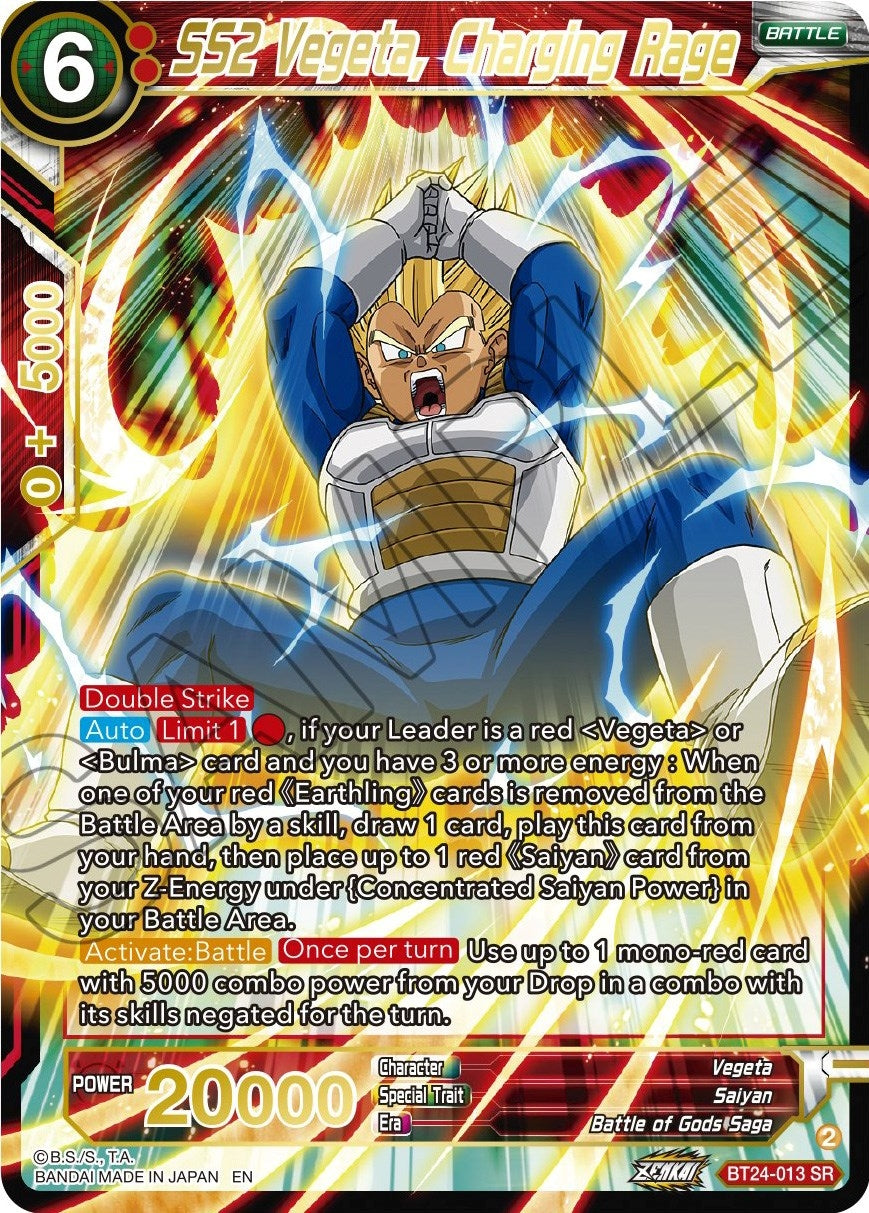 Image for SS2 Vegeta, Charging Rage (BT24-013) (BT24) - Dragon Ball Super: Masters