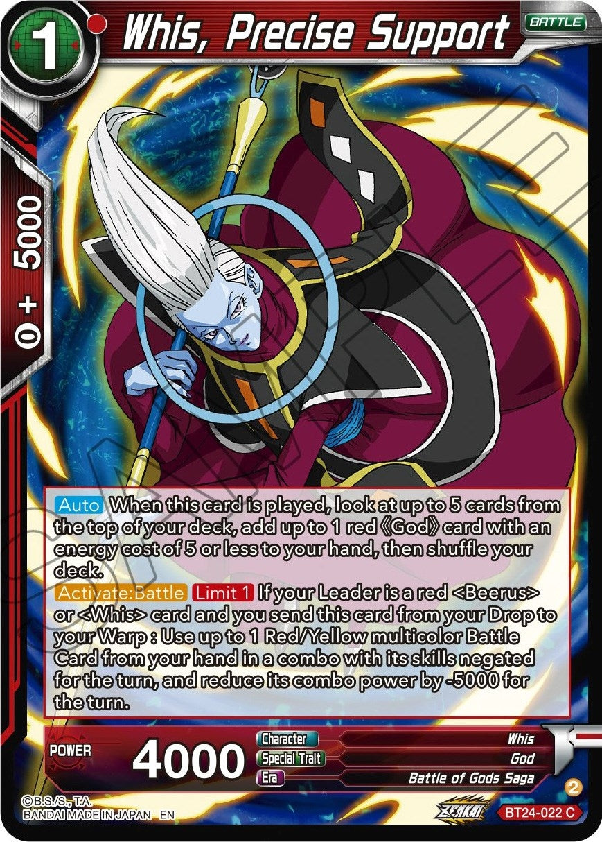 Image for Whis, Precise Support (BT24-022) (BT24) - Dragon Ball Super: Masters